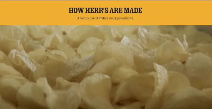 Stack of Herr's potato chips