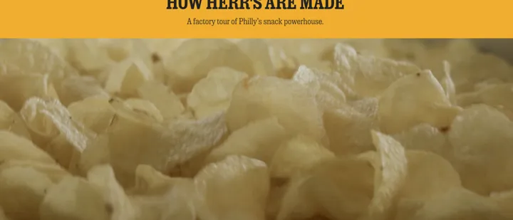 Stack of Herr's potato chips