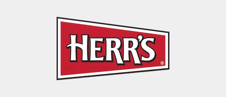 Herr's logo with gray background