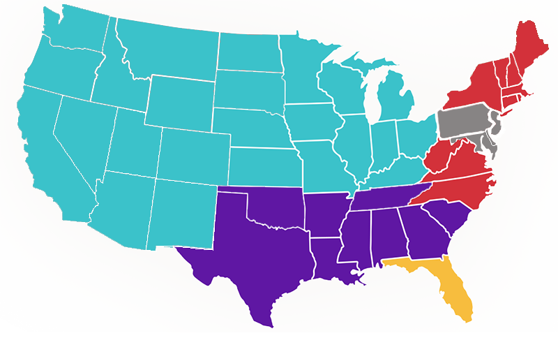 National Distributors Map - 2024