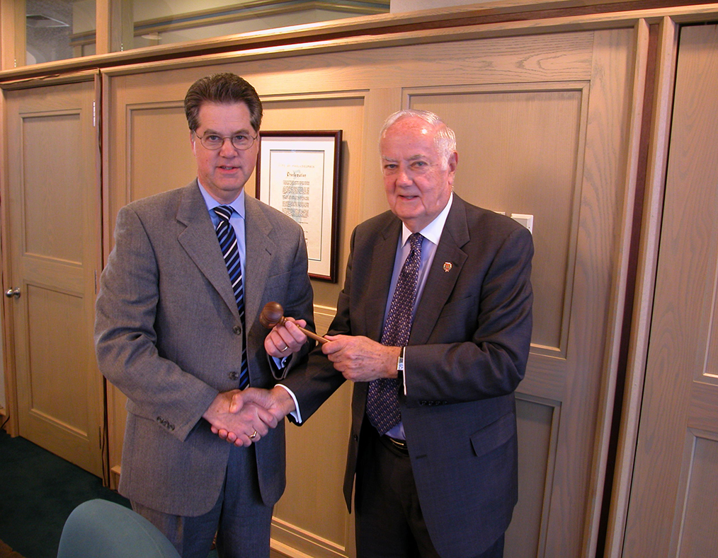 J.M. Herr becomes President of Herr Foods in 1989 (pictured here with and J.S. Herr)