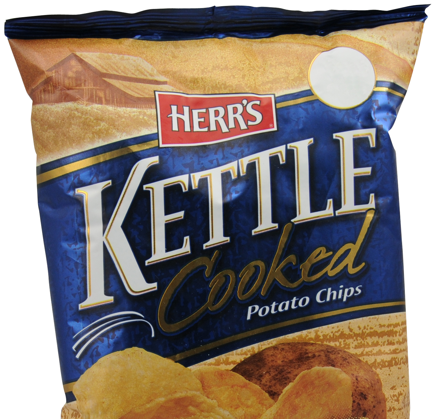 Bag of Herr's kettle cooked potato chips