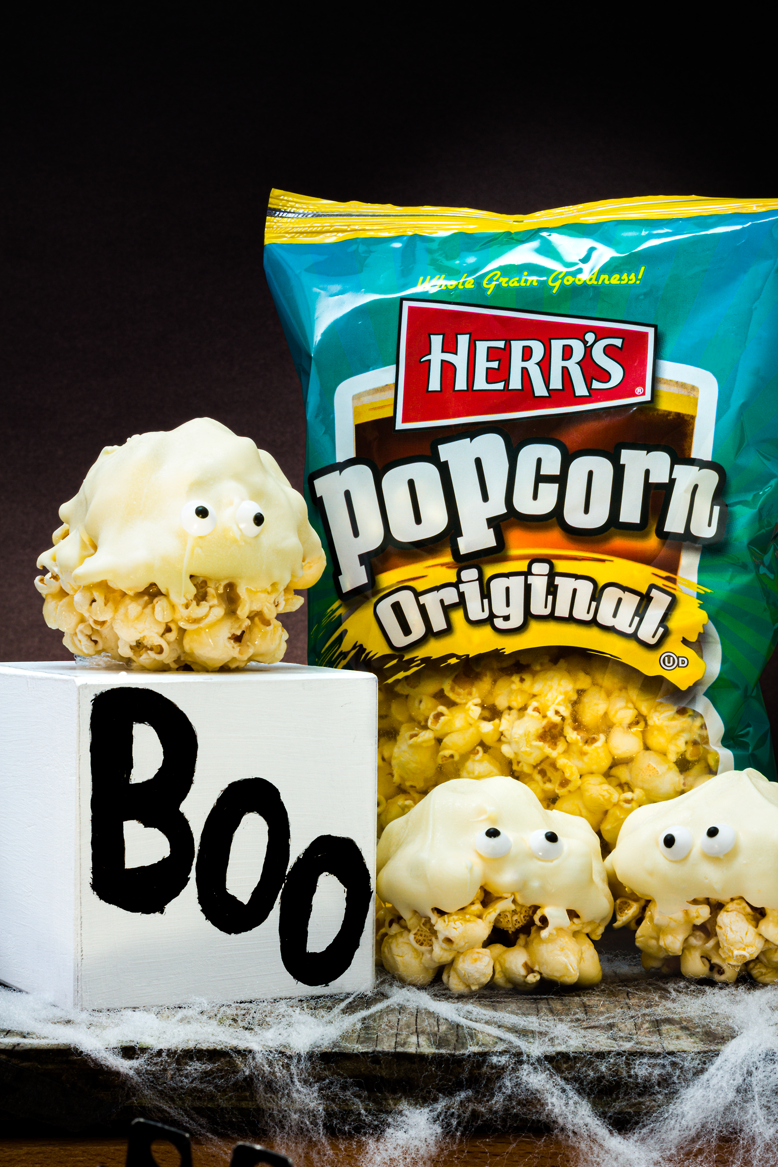 Herr's Halloween Ghost Popcorn Balls