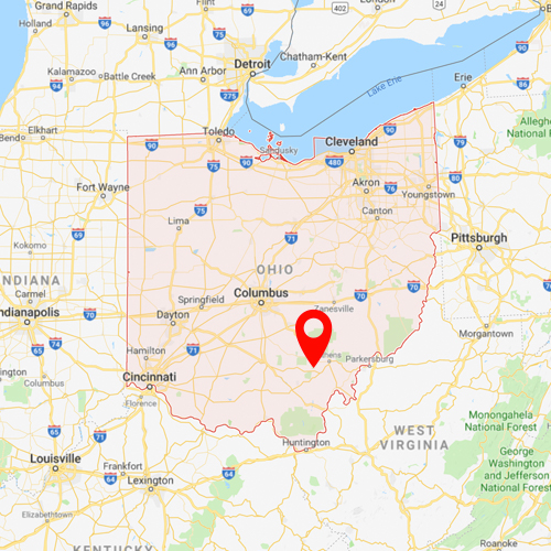 Map of the Herr's Ohio Branch